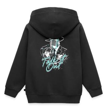 Podcast Podcaster Podcasting - Sweat Premium à capuche enfant bio - noir - Dos - AI Model Kid Male (0cm)