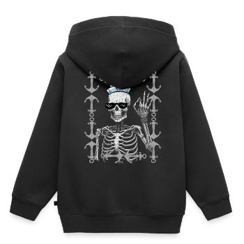 maritime Halloween sailor Moin sailor sailor - Kids Premium Organic Hoodie - black - Back - AI Model Kid Male (0cm)