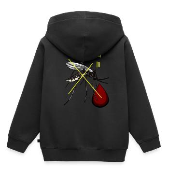 Mücken Plage Insekten Schädlinge Mücke Sommerzeit - Kinder Premium Organic Hoodie - Schwarz - Hinten - AI Model Kid Male (0cm)