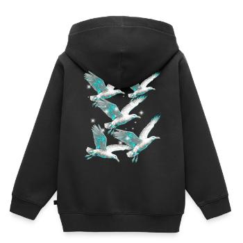 Maritime, Seagulls, Seagulls, Seabirds - Kids Premium Organic Hoodie - black - Back - AI Model Kid Male (0cm)