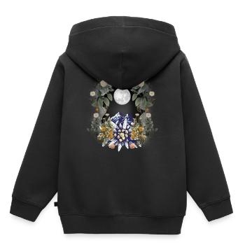 Mountains Mountain Mountains Mountaineering Austria Tyrol - Kids Premium Organic Hoodie - black - Back - AI Model Kid Male (0cm)