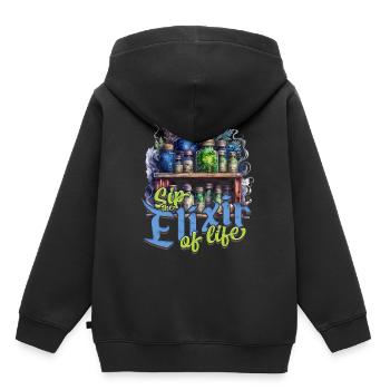 Pharmacist Herb Collector Sip The Elixir Of Life - Kids Premium Organic Hoodie - black - Back - AI Model Kid Male (0cm)