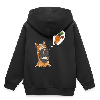 Horse Head Horse Horse Horse Horse Stallion - Kids Premium Organic Hoodie - black - Back - AI Model Kid Male (0cm)