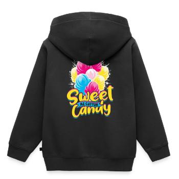 Zuckerwatte Sweet As Cotton Candy - Kids Premium Organic Hoodie - black - Back - AI Model Kid Male (0cm)