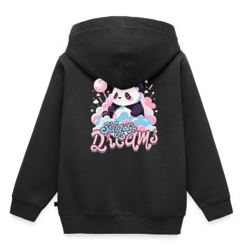 Cotton candy - Kids Premium Organic Hoodie - black - Back - AI Model Kid Male (0cm)