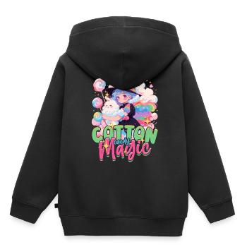 Zuckerwatte Cotton Candy Magic - Kids Premium Organic Hoodie - black - Back - AI Model Kid Male (0cm)
