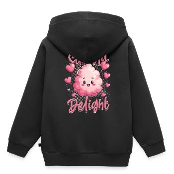 Cotton Candy Sugary Delight - Kids Premium Organic Hoodie - black - Back - AI Model Kid Male (0cm)