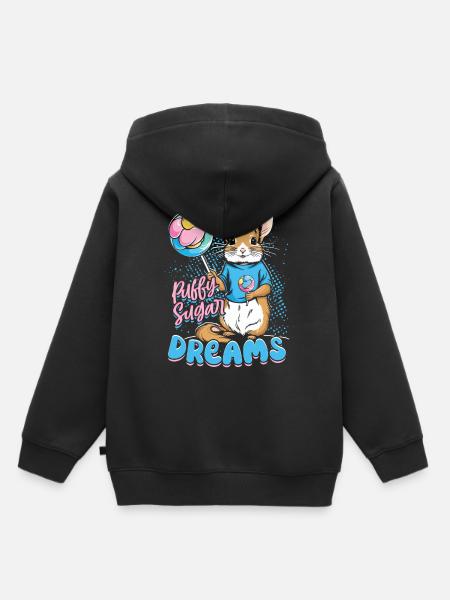 Zuckerwatte Sugar Dreams - Kinder Premium Organic Hoodie - Schwarz