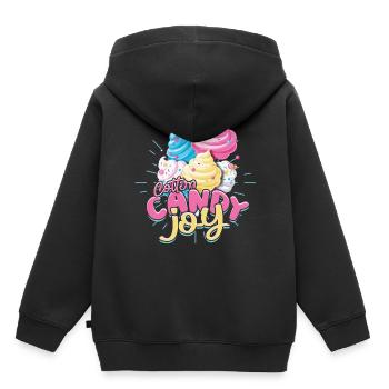 Zuckerwatte Cotton Candy Joy - Kids Premium Organic Hoodie - black - Back - AI Model Kid Male (0cm)
