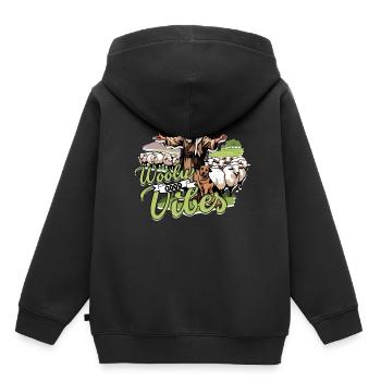 Berger Mouton Mouton Berger - Sweat Premium à capuche enfant bio - noir - Dos - AI Model Kid Male (0cm)
