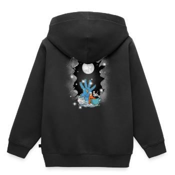 Halloween Fantasy lustig gruselig spaßig - Kinder Premium Organic Hoodie - Schwarz - Hinten - AI Model Kid Male (0cm)