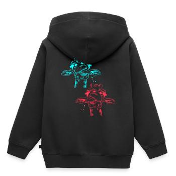 Giraffe Zoo Zootiere Giraffen - Kinder Premium Organic Hoodie - Schwarz - Hinten - AI Model Kid Male (0cm)