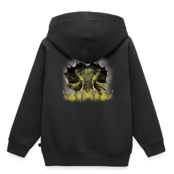 Hirsch Hirsche Rehbock Elch Finnland Schweden - Kinder Premium Organic Hoodie - Schwarz - Hinten - AI Model Kid Male (0cm)