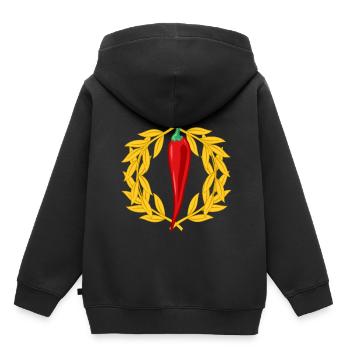 Paprika Chilli Pepperoni Spice Cooking Chefs - Kids Premium Organic Hoodie - black - Back - AI Model Kid Male (0cm)