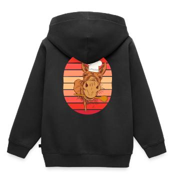 Koch Kochkunst Hobbykoch Gastgeber kochen Köche - Kinder Premium Organic Hoodie - Schwarz - Hinten - AI Model Kid Male (0cm)