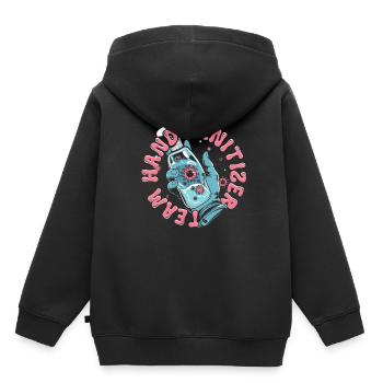 Keimphobie Mysophobie Team Hand Sanitizer - Kinder Premium Organic Hoodie - Schwarz - Hinten - AI Model Kid Male (0cm)