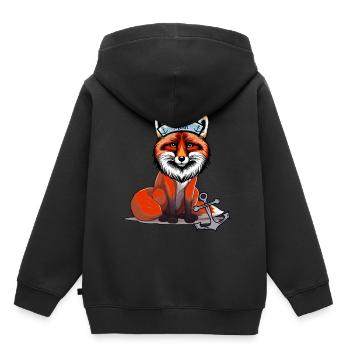 maritim Seemann Matrose Seemänner Moin Ahoi - Kinder Premium Organic Hoodie - Schwarz - Hinten - AI Model Kid Male (0cm)
