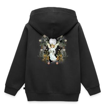 Ange spirituel conte de fées conte de fées protecteur de caractère - Sweat Premium à capuche enfant bio - noir - Dos - AI Model Kid Male (0cm)