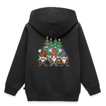 Tannenbaum Zwerge Zwerg Wichtel Märchen Xmas - Kinder Premium Organic Hoodie - Schwarz - Hinten - AI Model Kid Male (0cm)