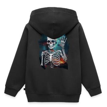 Halloween Geist Geister Naturliebhaber - Kinder Premium Organic Hoodie - Schwarz - Hinten - AI Model Kid Male (0cm)