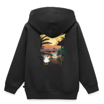 Mexiko Huhn Hühner Farm Geflügel Wilder Westen - Kinder Premium Organic Hoodie - Schwarz - Hinten - AI Model Kid Male (0cm)