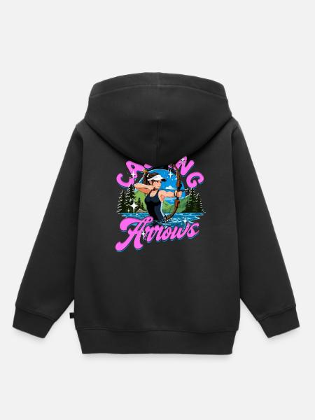 Bogenfischer Bogenfischen Bogenangeln - Kinder Premium Organic Hoodie - Schwarz