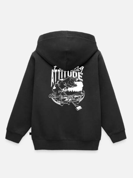 Bogenfischer Bogenfischen Bogenangeln - Kinder Premium Organic Hoodie - Schwarz