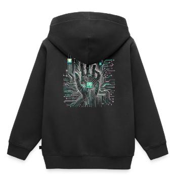 Computer Science Computer Scientist Programmer - Kids Premium Organic Hoodie - black - Back - AI Model Kid Male (0cm)