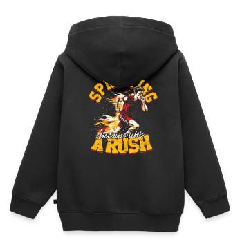 Sprint Sprinten Sprinting Because Lifes's A Rush - Kids Premium Organic Hoodie - black - Back - AI Model Kid Male (0cm)