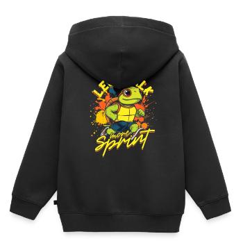 Sprint Sprinten Less Talk More Sprint - Kids Premium Organic Hoodie - black - Back - AI Model Kid Male (0cm)