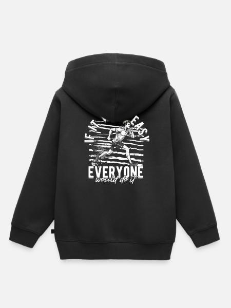 Sprint Leichtathletik Sprinten - Kinder Premium Organic Hoodie - Schwarz