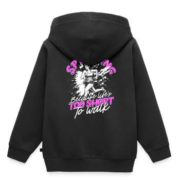 Sprint Leichtathletik Sprinten - Kinder Premium Organic Hoodie - Schwarz - Hinten - AI Model Kid Male (0cm)