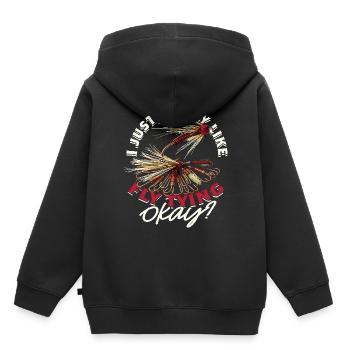 Fly Fishing I Just Really Like Fly Tying Okay? - Kids Premium Organic Hoodie - black - Back - AI Model Kid Male (0cm)