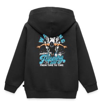 Plongée sur tremplin sujette au retournement - Sweat Premium à capuche enfant bio - noir - Dos - AI Model Kid Male (0cm)