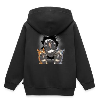 Horse Horses Horse Head - Kids Premium Organic Hoodie - black - Back - AI Model Kid Male (0cm)