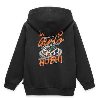Freundin Sushi Ehefrau Valentinstag - Kinder Premium Organic Hoodie - Schwarz - Hinten - AI Model Kid Male (0cm)