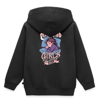 Freundin Ehefrau Valentinstag Schlafen Sleepy Girl - Kinder Premium Organic Hoodie - Schwarz - Hinten - AI Model Kid Male (0cm)