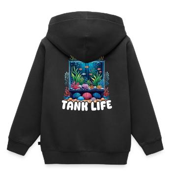 Aquarium aquatique - Sweat Premium à capuche enfant bio - noir - Dos - AI Model Kid Male (0cm)