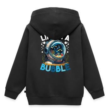 Aquarium aquatique - Sweat Premium à capuche enfant bio - noir - Dos - AI Model Kid Male (0cm)