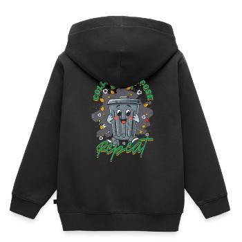 Müllmann Müllabfuhr Collect Dispose Sort Repeat - Kinder Premium Organic Hoodie - Schwarz - Hinten - AI Model Kid Male (0cm)