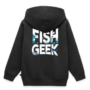 Aquarium aquatique - Sweat Premium à capuche enfant bio - noir - Dos - AI Model Kid Male (0cm)