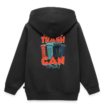 Müllmann Just Here For The Trash Can Talk - Kids Premium Organic Hoodie - black - Back - AI Model Kid Male (0cm)