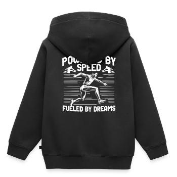 Long Jump Long Jump - Kids Premium Organic Hoodie - black - Back - AI Model Kid Male (0cm)