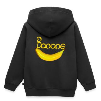 Banane Obst Frucht Früchte Bananen - Kinder Premium Organic Hoodie - Schwarz - Hinten - AI Model Kid Male (0cm)