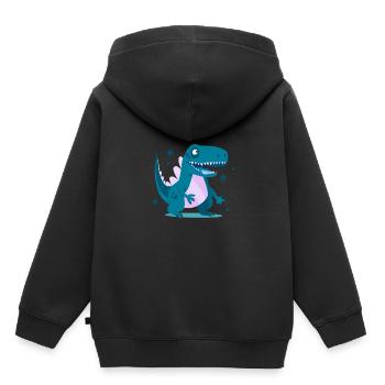 Dragon Dragon Enfant Enfants - Sweat Premium à capuche enfant bio - noir - Dos - AI Model Kid Male (0cm)