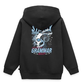 Erreur de syntaxe du linguiste computationnel - Sweat Premium à capuche enfant bio - noir - Dos - AI Model Kid Male (0cm)