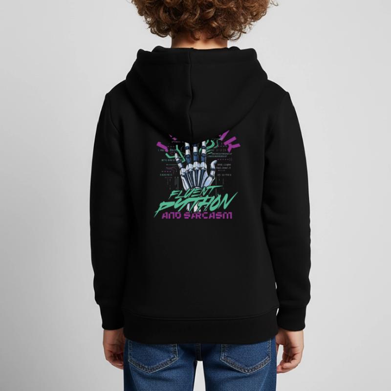 Computerlinguist Fluent Python And Sarcasm Kinder Premium Organic Hoodie