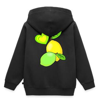 Lemon Lemons Fruits Fruit Fruit Summer - Kids Premium Organic Hoodie - black - Back - AI Model Kid Male (0cm)
