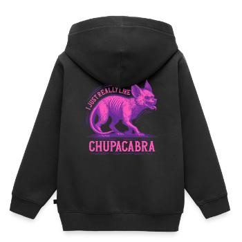 Cryptide de Chupacabra Cryptozoologie - Sweat Premium à capuche enfant bio - noir - Dos - AI Model Kid Male (0cm)