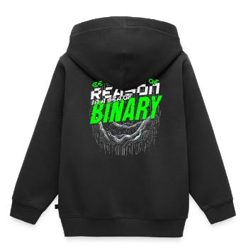Linguiste computationnel Voix de la raison de la binaire - Sweat Premium à capuche enfant bio - noir - Dos - AI Model Kid Male (0cm)